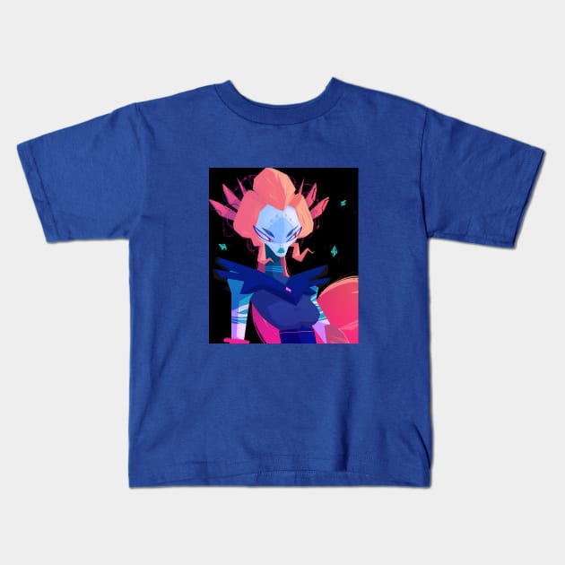 Space Hunter Kids T-Shirt by Polygonal Mess